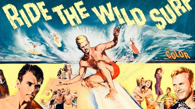 Detail from Ride the Wild Surf poster