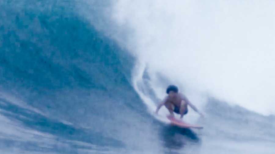 Larry Bertleman surf scene in Go for It 1976 film