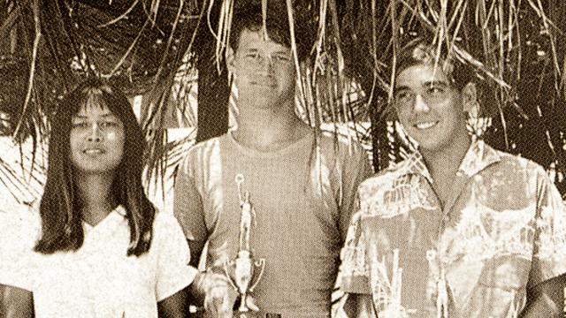 (L to R) Rell Sunn, Randy Rarick, Gerry Lopez, 1967
