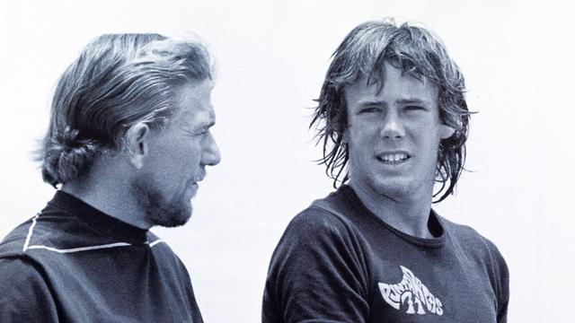 Dewey Weber (left) and Brad McCaul, 1971. Photo: Jeff Divine