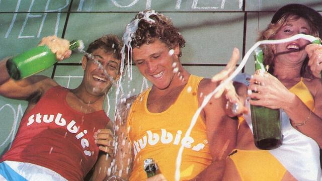 1983 winner Martin Potter (right), with runner-up Shaun Tomson
