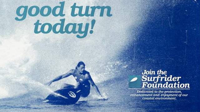 1980s Surfrider ad featuring Shaun Tomson