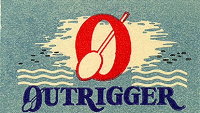 Outrigger canoe club matchbook cover, 1950s