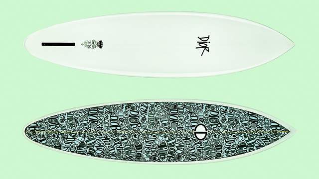 Stussy limited-edition surfboard for Dior, 2020