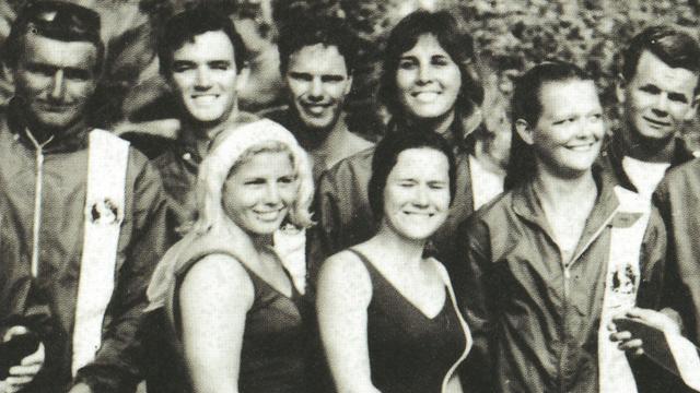 Nancy Nelson (center, left), in Peru, with members of 1965 US World Championships team