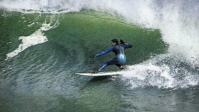 Surfing in New Hampshire, 1988. Photo: Michael Baytoff