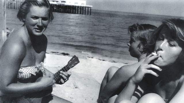 Malibu, 1951, with Aggie Bane (right)