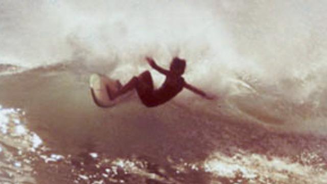 Peter Townend on a Dick van Straalen board, around 1972