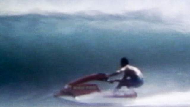 Tow surfing pioneer Herbie Fletcher, Maalaea, mid 1980s