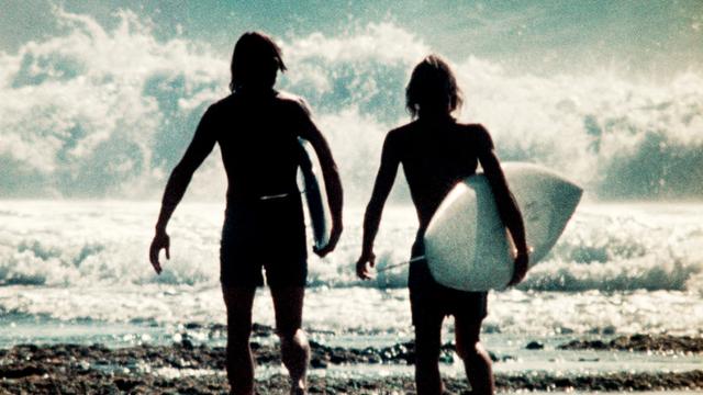 Rusty Miller, left, and Stephen Cooney, Uluwatu, 1971, from Morning of the Earth