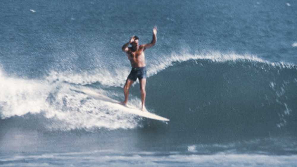 Lance Carson surfing Malibu