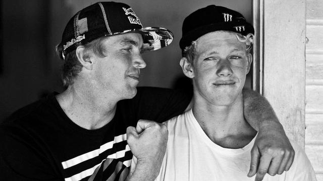 Jamie O'Brien (left) and John John Florence, 2013. Photo: Brent Bielmann