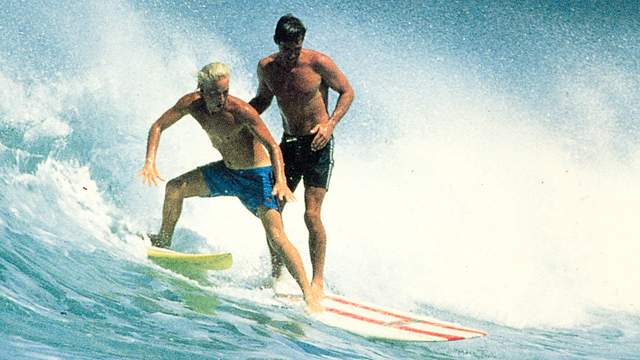 Robert Weaver (right) and Pan O'Connell, scene from Endless Summer 2. Photo: Sharon Marshall