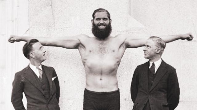 Ron Drummond, wrestling as "Whiskers Blake," 1930s