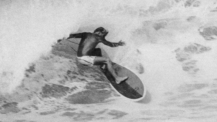 Joey Buran cutting back on a frothy wave