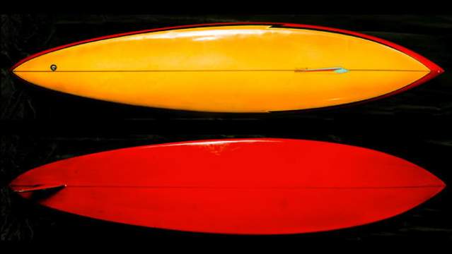 Surfboard by Dennis Pang, early 1970s