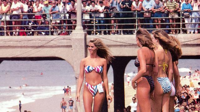 1984 Op Pro bikini contest. Photo: Kevin Wilkes