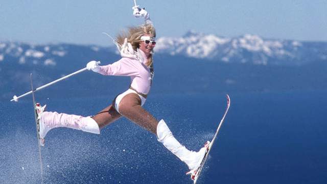 Ski bunny and Title IV activist Suzy Chaffee, early 1970s