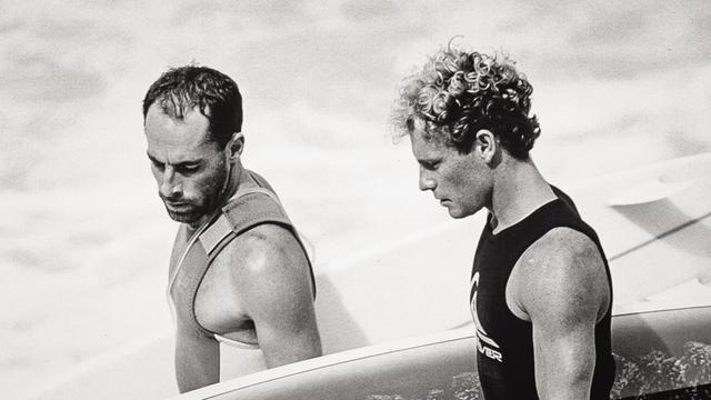 Tom (right) and Nick Carroll, 1990. Photo: Jeff Divine