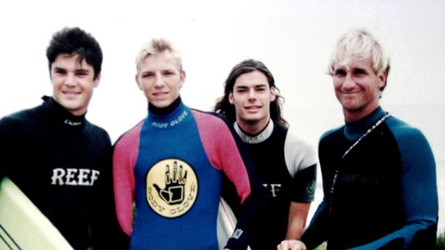 Mike Stewart, right, and fans, mid 1980s