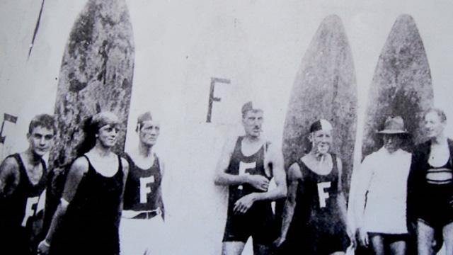 Claude West, third from left, 1919