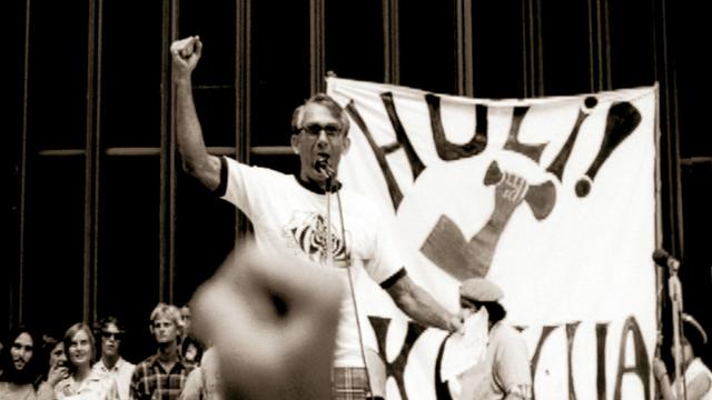 John Kelly at an early Save Our Surf rally in Waikiki, around 1970s