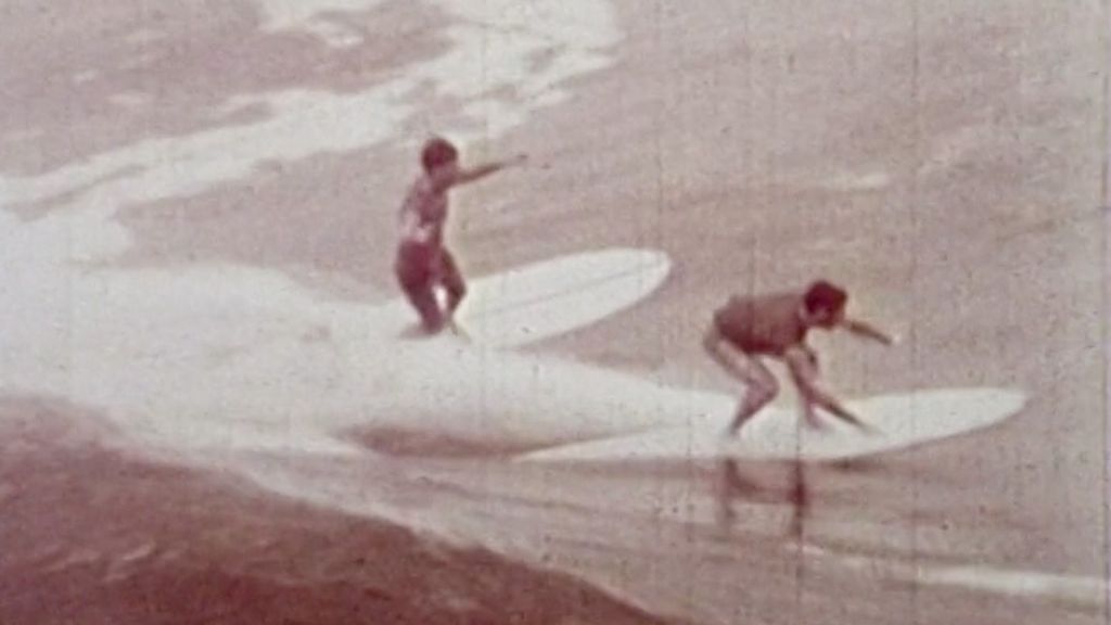 surfing action at the 1965 world championships, in Lima Peru