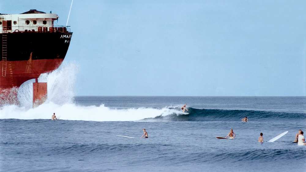 surfing near a shipwreck in florida in 1967