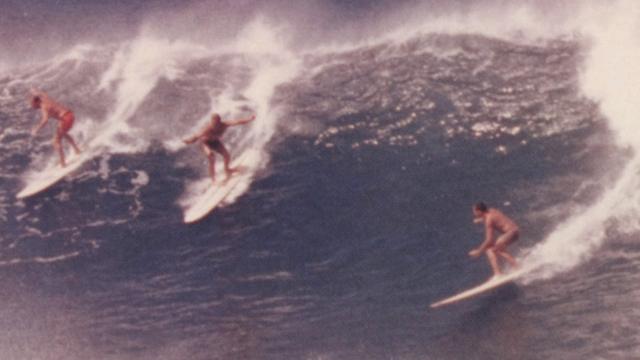 Peter Troy, far right, Waimea, 1964