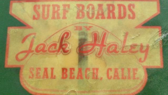 Jack Haley Surfboards logo, early '60s