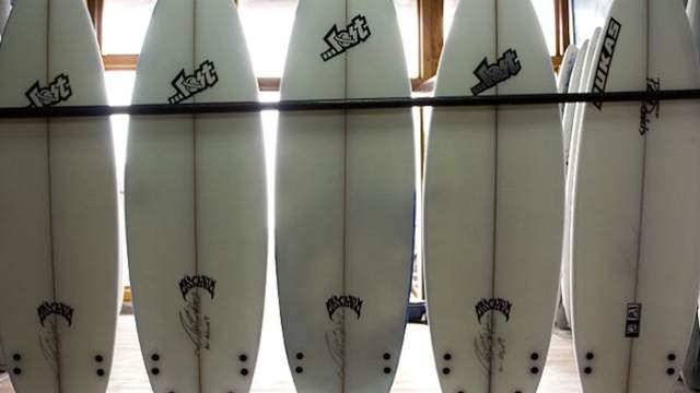 Lost surfboards shaped by Matt Biolos