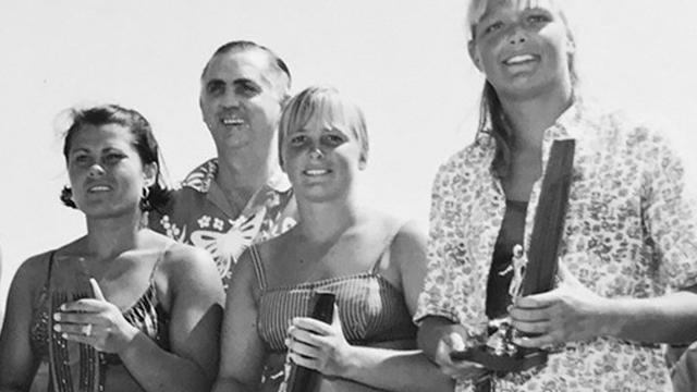Josette Lagardere (center) and Joyce Hoffman (right)