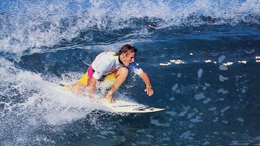 Shane Herring surfing at Narrabeen in 1992