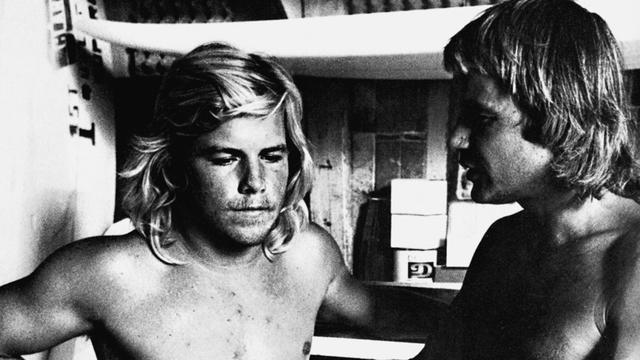 Sam Hawk (left) with Dick Brewer, 1972
