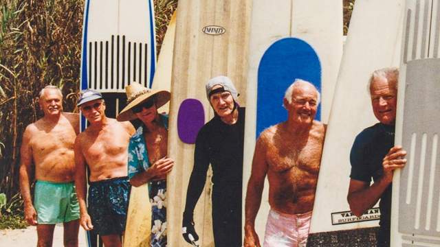 Donald Cram, fourth from left, San Onofre, early '90s