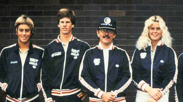 Kim Mearig, far right, 1982 NSSA National Team