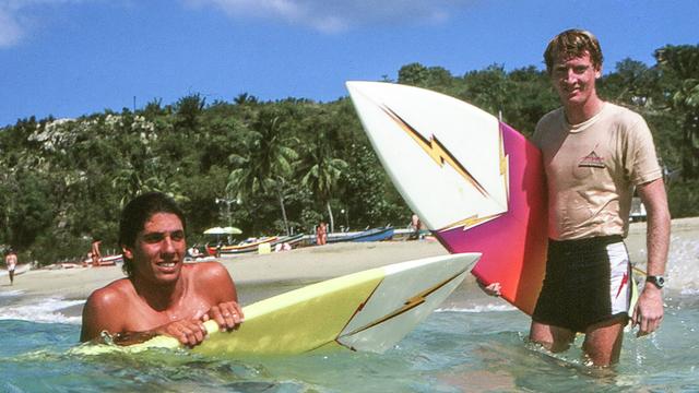 Edwin Santos (left) and Bobby Owens, 1983. Photo: Bob Barbour