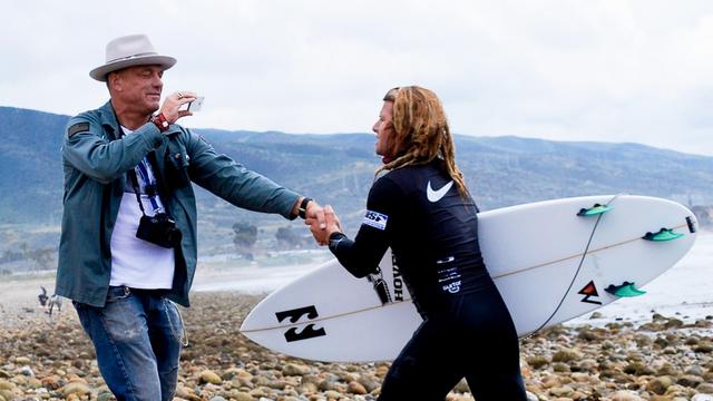 Steve Sherman and Mark Occhilupo, Trestles, 2012