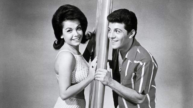 Frankie Avalon and Annette Funicello in Muscle Beach Party