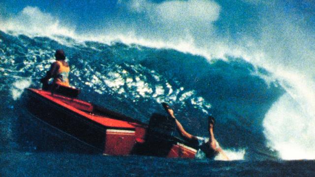 Surf photog Steve Soderberg caught inside, Tahiti, 1987. Photo: Paul Prewitt