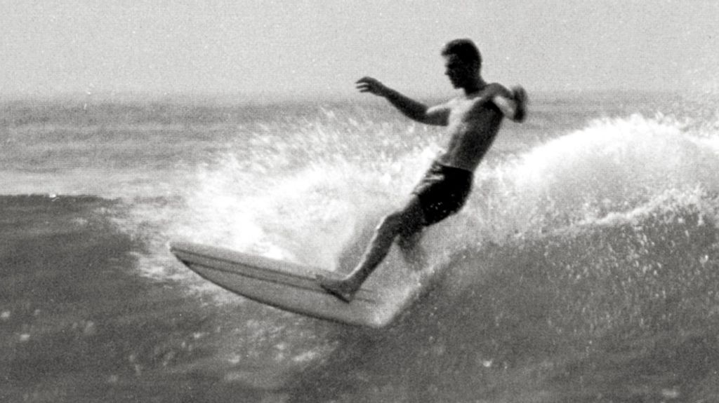 Lance Carson surfing Malibu