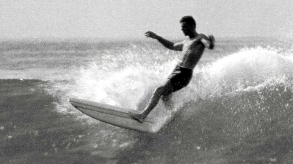 Lance Carson surfing Malibu
