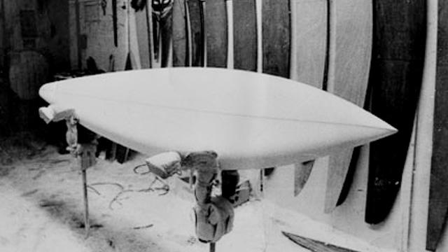 Dick van Straalen's shaping room, around 1972