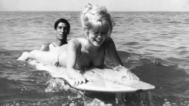 Joel de Rosnay and Catherine Deneuve, Biarritz, 1962