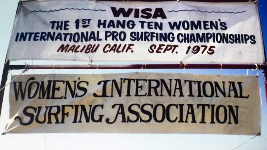 1975 Hang Ten contest banner