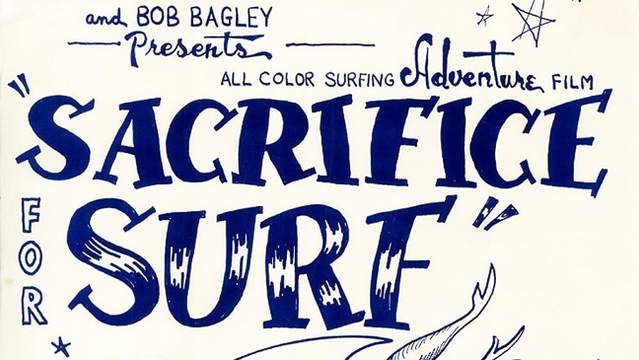 Handbill for "Sacrifice for Surfing" (1960)