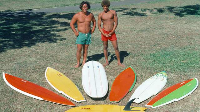 Ben Aipa (left) and Buttons Kaluhiokalani with stings, 1976