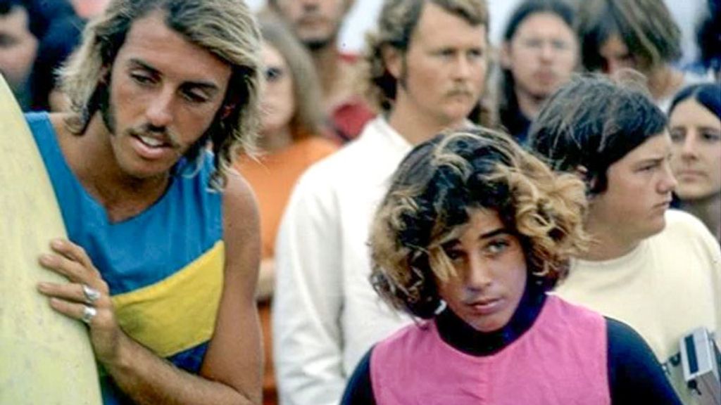 Jimmy Blears and MICHAEL HO at the 1972 World Surfing Championships at Ocean Beach, San Diego