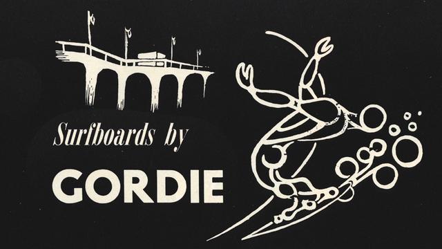Gordie Surfboards logo, 1950s