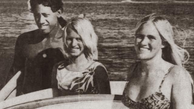 Blanche Benson (right) and Becky Benson (center), 1970